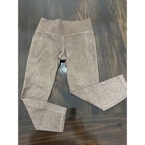 Athleta Womens Leopard Print Salutation Stash Pocket Leggings Medium NWOT